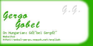 gergo gobel business card